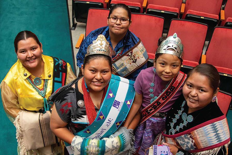 Group of women who completed in the Ms. Indigenous San Juan College pageant